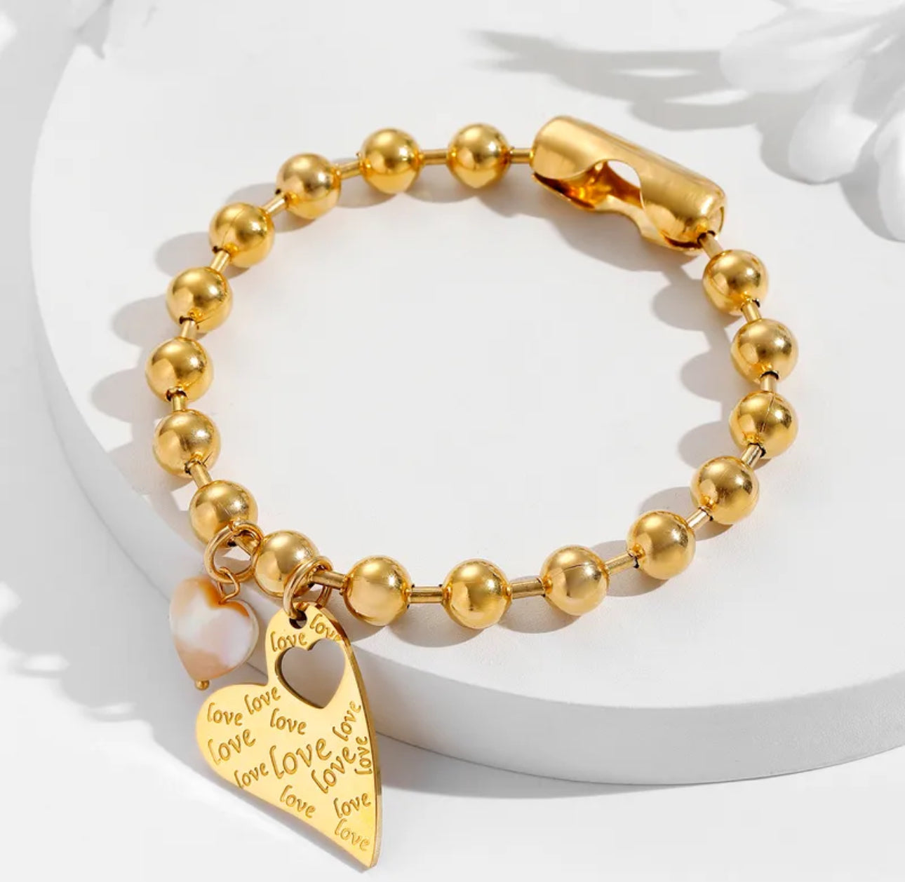 Chunky heart bracelet